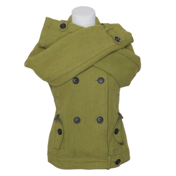 Ruehl 925 Olive Sz XS Women’s Double-Breasted Wool Jacket  Military Abercrombie - Picture 3 of 16
